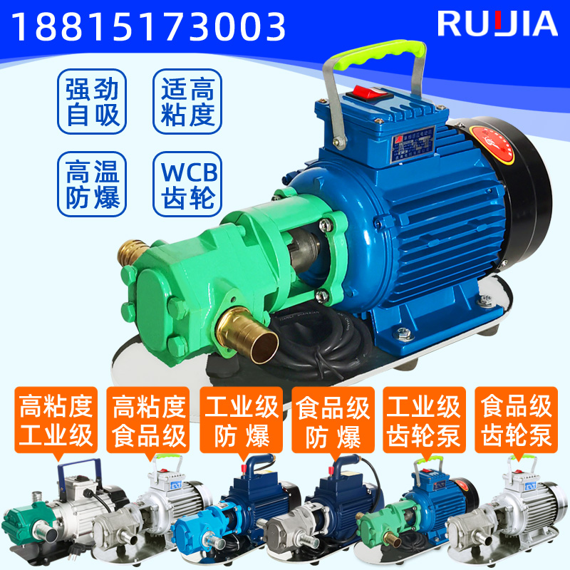 WCB齒輪泵不銹鋼高粘度油電動自...